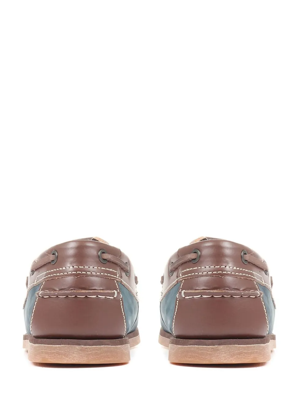 Pavers Blue Leather Boat Shoes