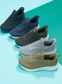 Pavers Blue Slip-On Wide-Fit Trainers