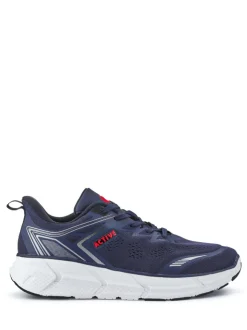 Pavers Blue Wide Fit Memory Foam Trainers