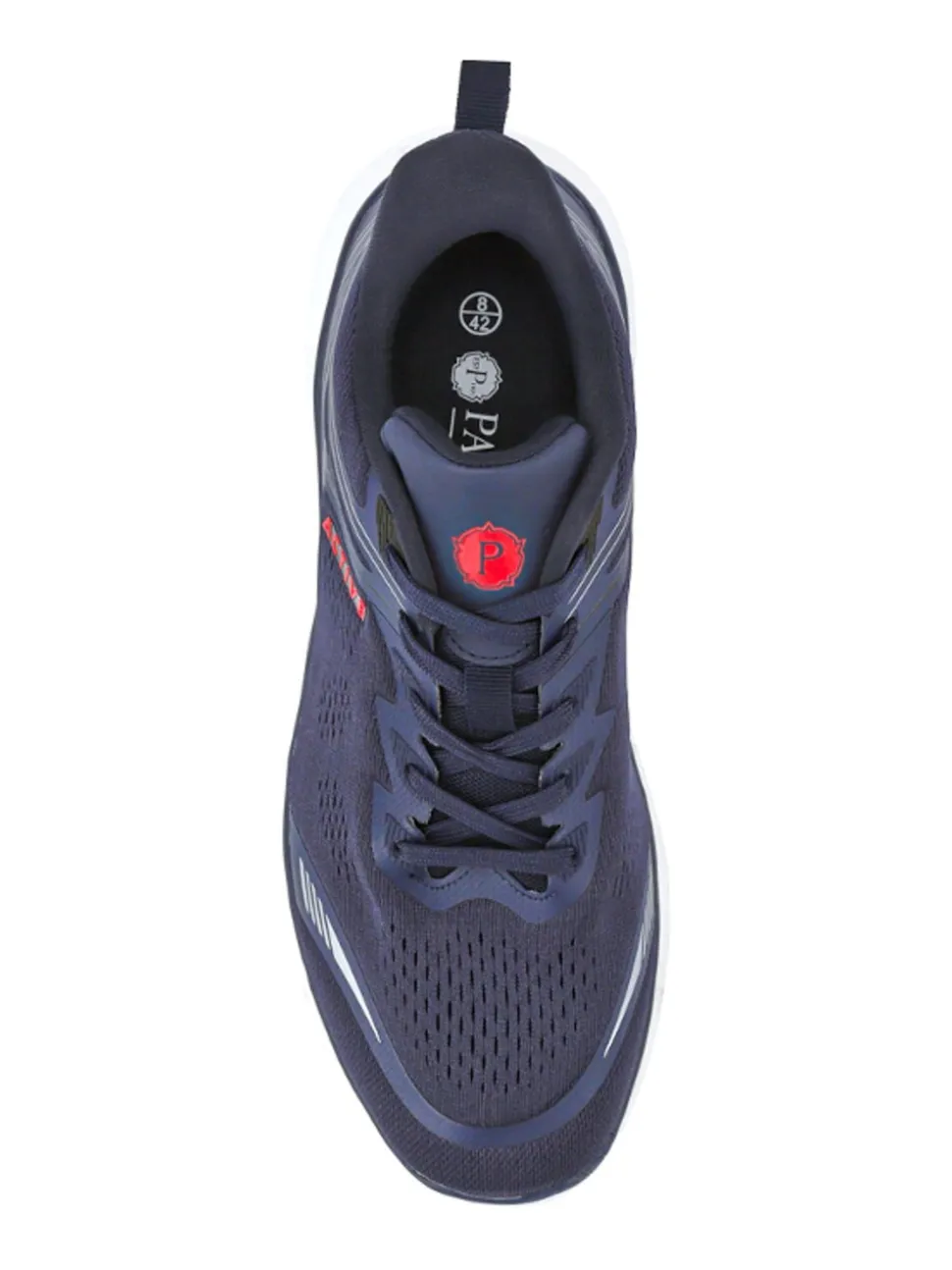 Pavers Blue Wide Fit Memory Foam Trainers
