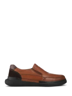 Pavers Brown Elasticated Lightweight Slip In Shoes