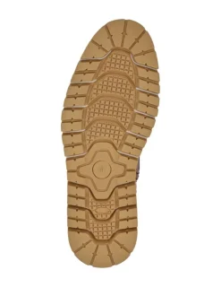Pavers Brown Lace Up With Fabric Cuff Boots