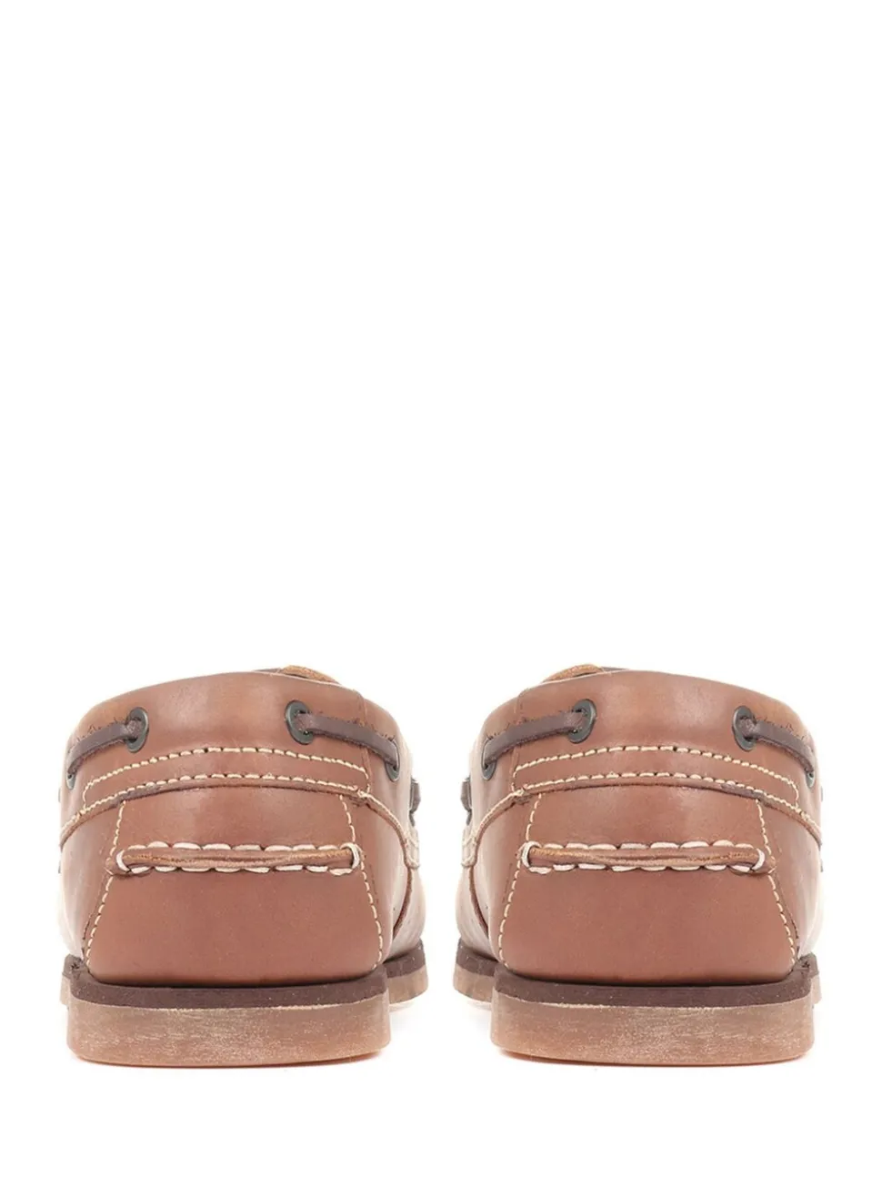 Pavers Brown Leather Boat Shoes