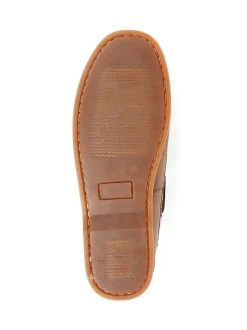 Pavers Brown Leather Boat Shoes