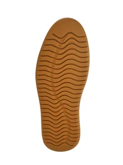 Pavers Brown Leather Touch Fastening Monk Shoes