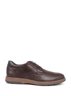 Pavers Brown Wide Fit Lace-Up Casual Shoes