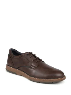 Pavers Brown Wide Fit Lace-Up Casual Shoes