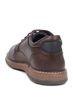 Pavers Brown Wide Fit Lace-Up Casual Shoes