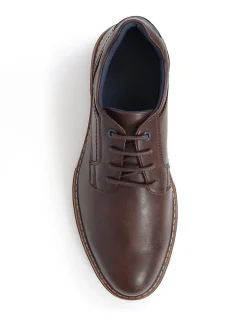 Pavers Brown Wide Fit Lace-Up Casual Shoes