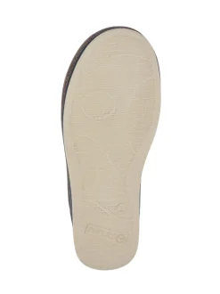 Pavers Brown Wide Fit Supportive Mule Slippers