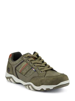 Pavers Green Lace-Up Casual Trainers