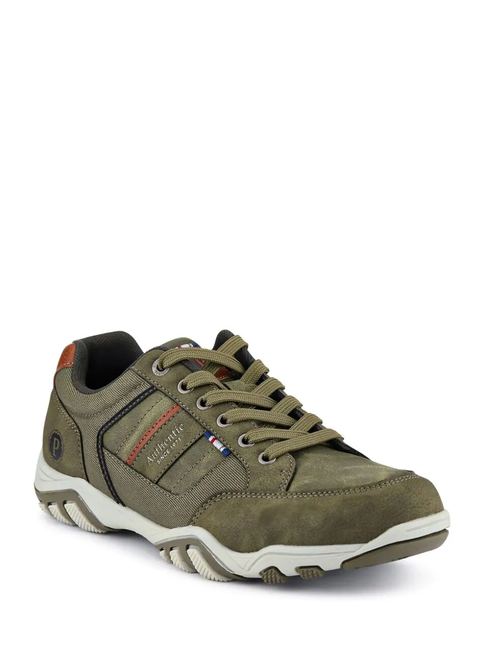 Pavers Green Lace-Up Casual Trainers