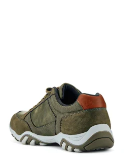 Pavers Green Lace-Up Casual Trainers