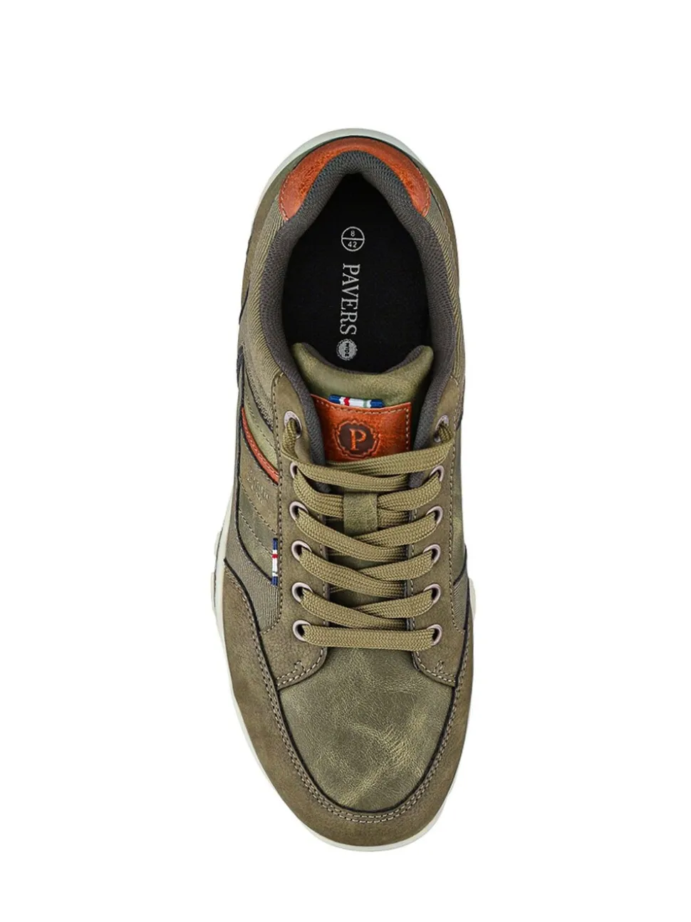 Pavers Green Lace-Up Casual Trainers