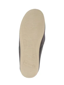 Pavers Grey Extra Wide Corduroy Slippers
