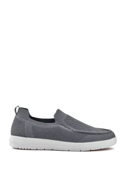 Pavers Grey Stretchy Slip-On Shoes