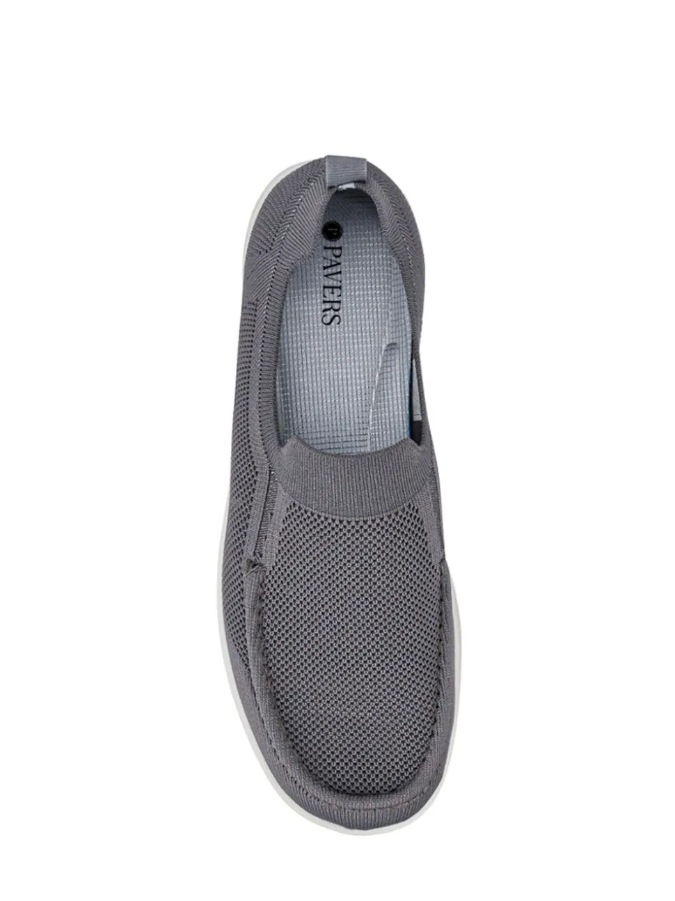 Pavers Grey Stretchy Slip-On Shoes