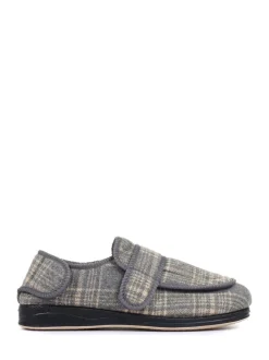 Pavers Grey Touch Fasten Slippers