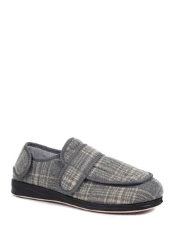 Pavers Grey Touch Fasten Slippers