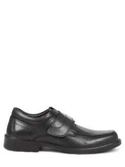 Pavers Leather Touch Fasten Black Shoes