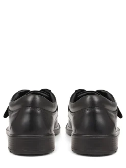 Pavers Leather Touch Fasten Black Shoes