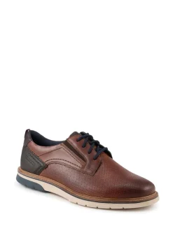 Pavers Natural Dual Fasten Leather Shoes