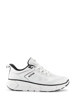 Pavers White Wide Fit Memory Foam Trainers