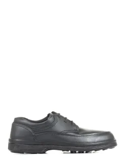 Pavers Wide Fit Black Leather Shoes