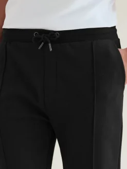 Peckham Rye Black Interlock Jersey Joggers