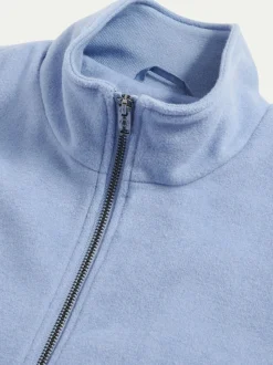 Peckham Rye Blue Full Zip Wool Blend Vest