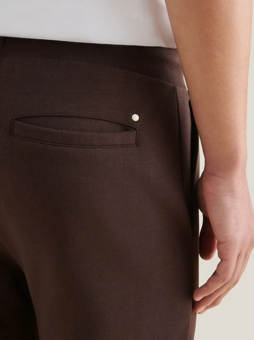 Peckham Rye Brown Interlock Jersey Joggers
