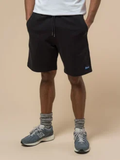 Penfield Black Mens Original Logo Sweat Shorts