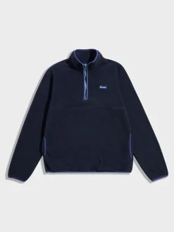 Penfield Blue Mens Graylock Quarter Zip Fleece