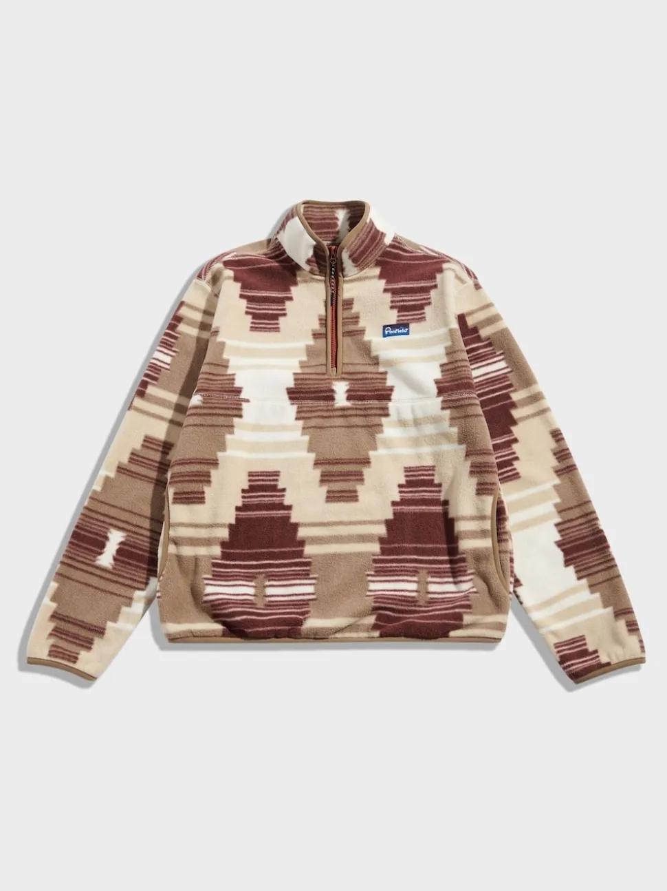 Penfield Brown Mens Forefounders Graylock Quarter Zip Fleece