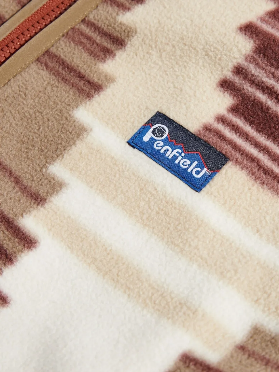 Penfield Brown Mens Forefounders Graylock Quarter Zip Fleece