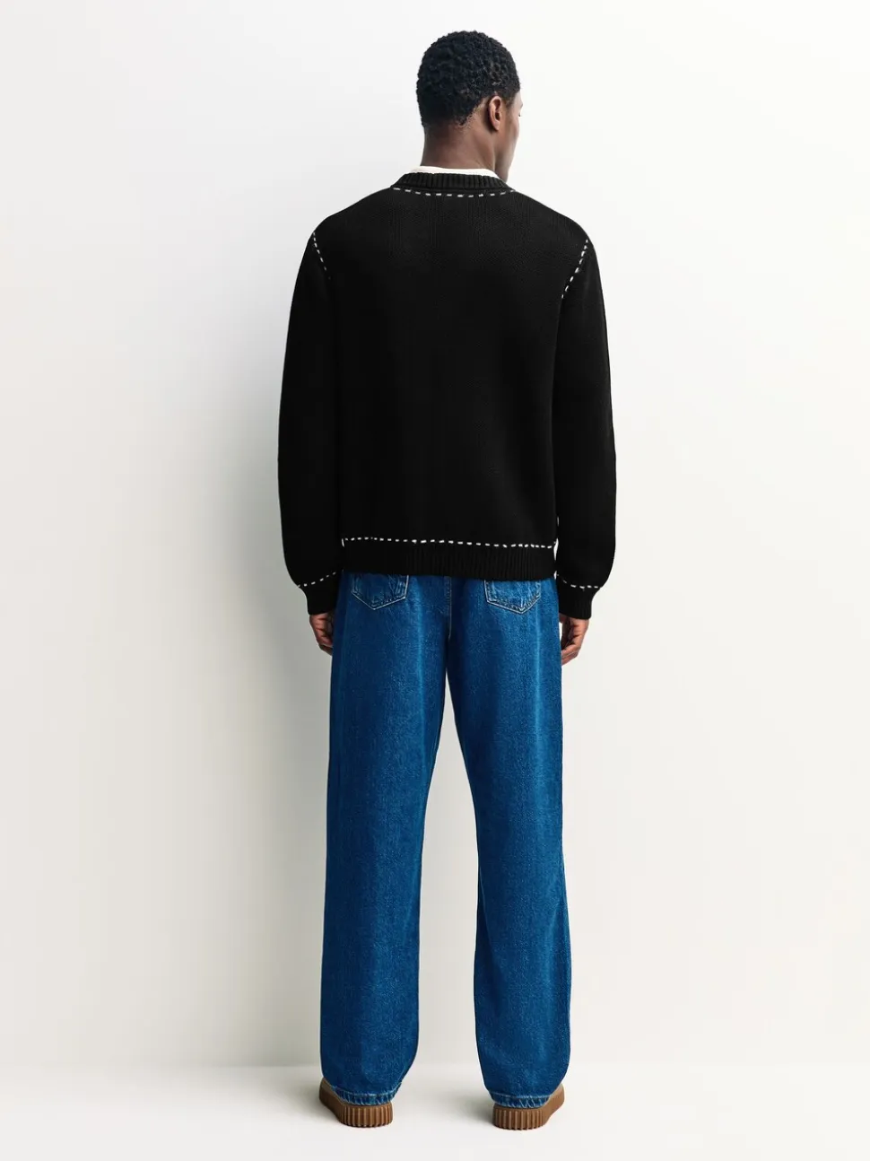 Percival Black Module Boxy Cardigan