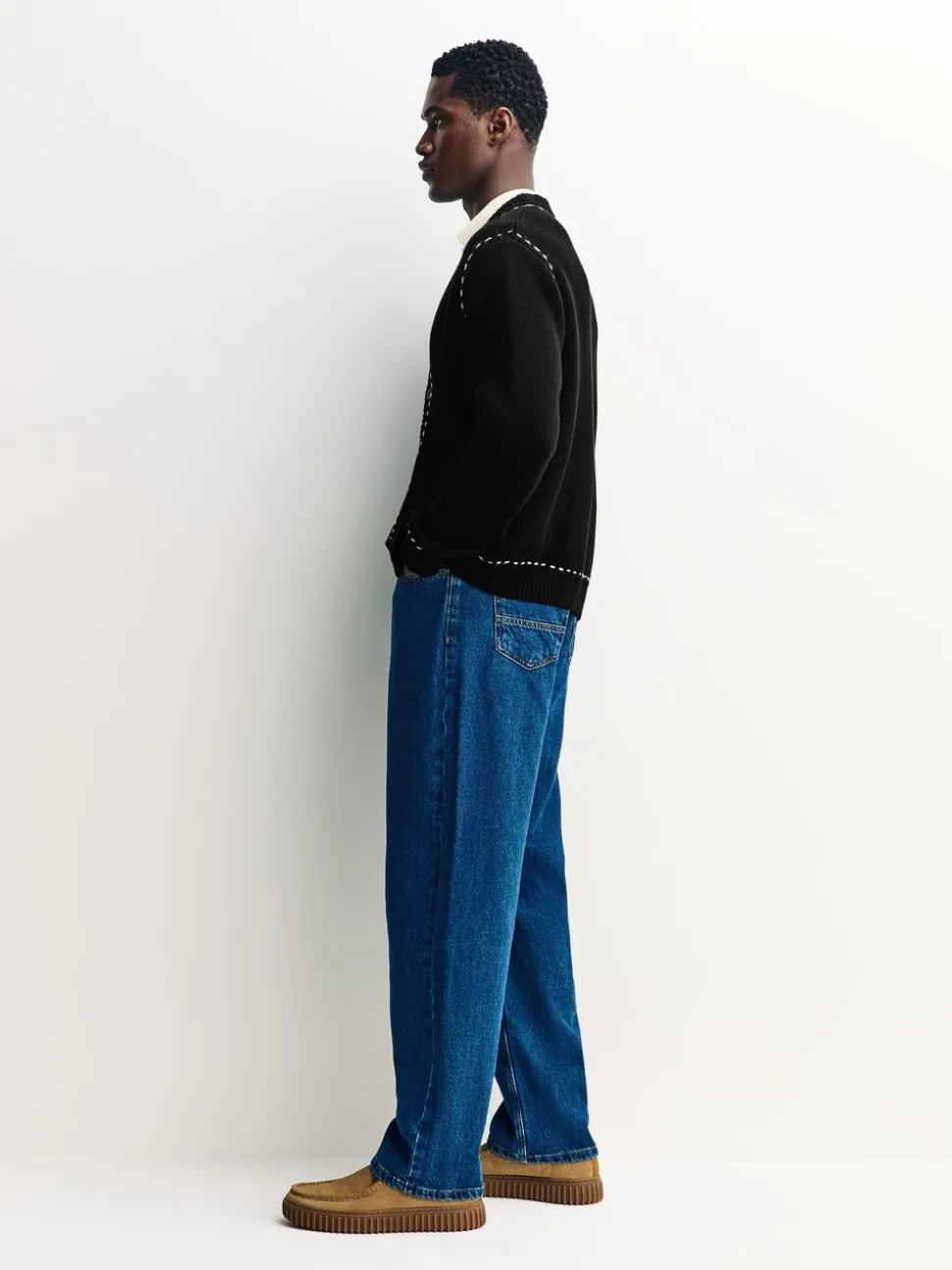 Percival Black Module Boxy Cardigan