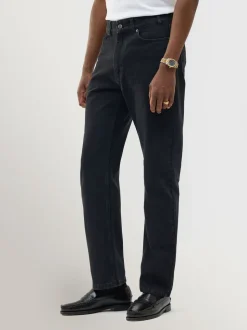 Percival Black Straight Leg Denim Jeans