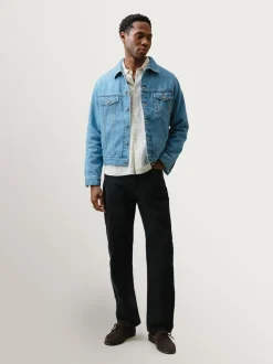 Percival Black Straight Leg Denim Jeans