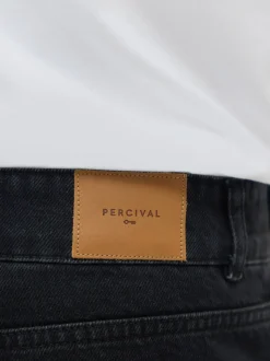 Percival Black Straight Leg Denim Jeans