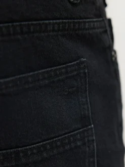 Percival Black Straight Leg Denim Jeans