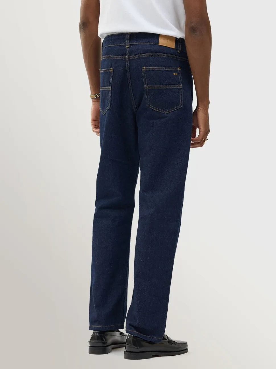 Percival Blue Straight Leg Cotton Denim Jeans