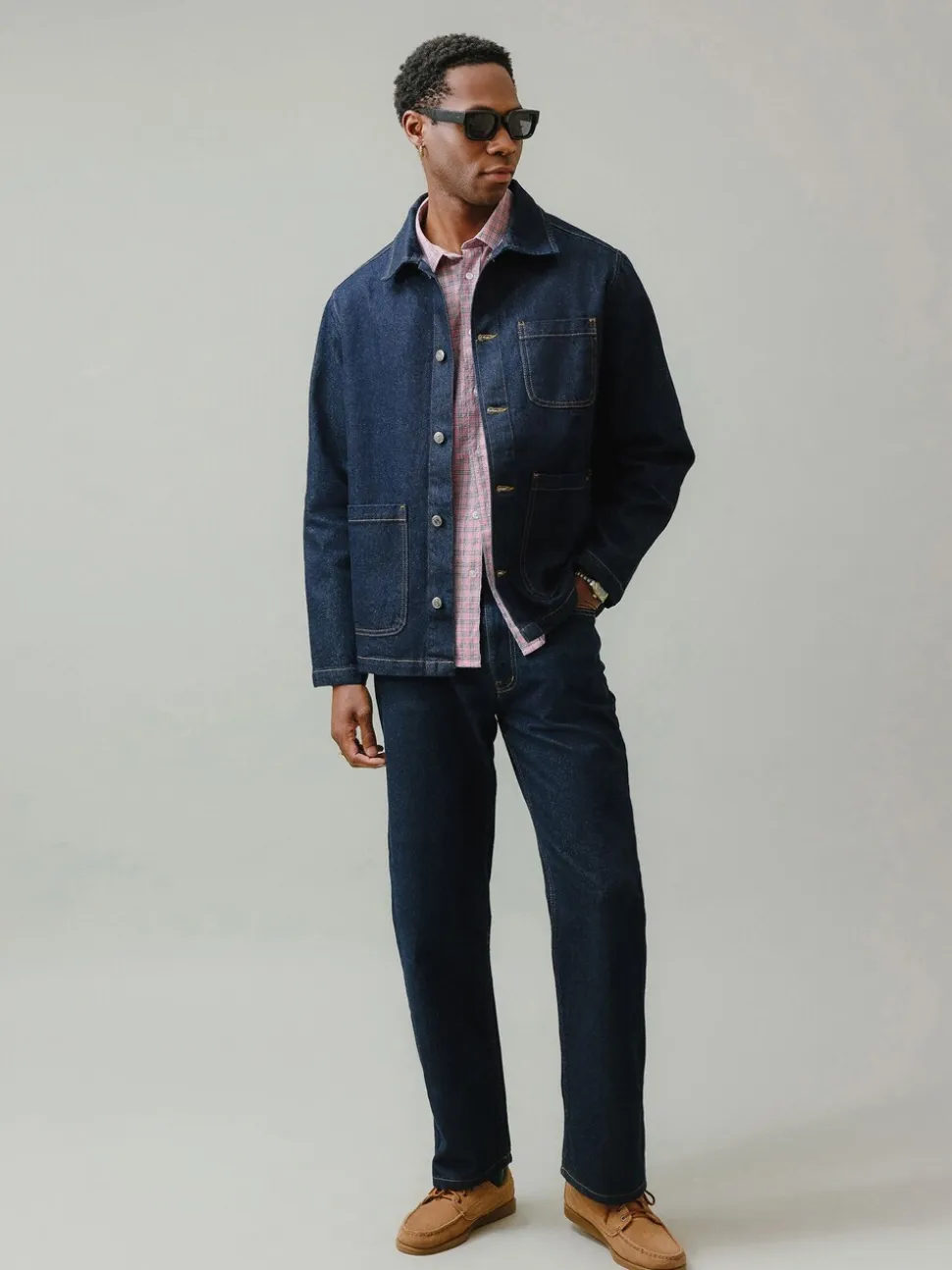 Percival Blue Straight Leg Cotton Denim Jeans