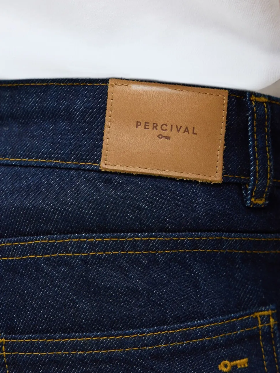 Percival Blue Straight Leg Cotton Denim Jeans
