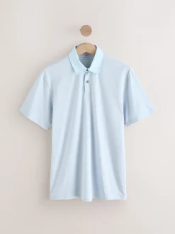 Pink / Blue / White Woven Collar Regular Fit Short Sleeve Jersey Polo Shirts 3 Pack