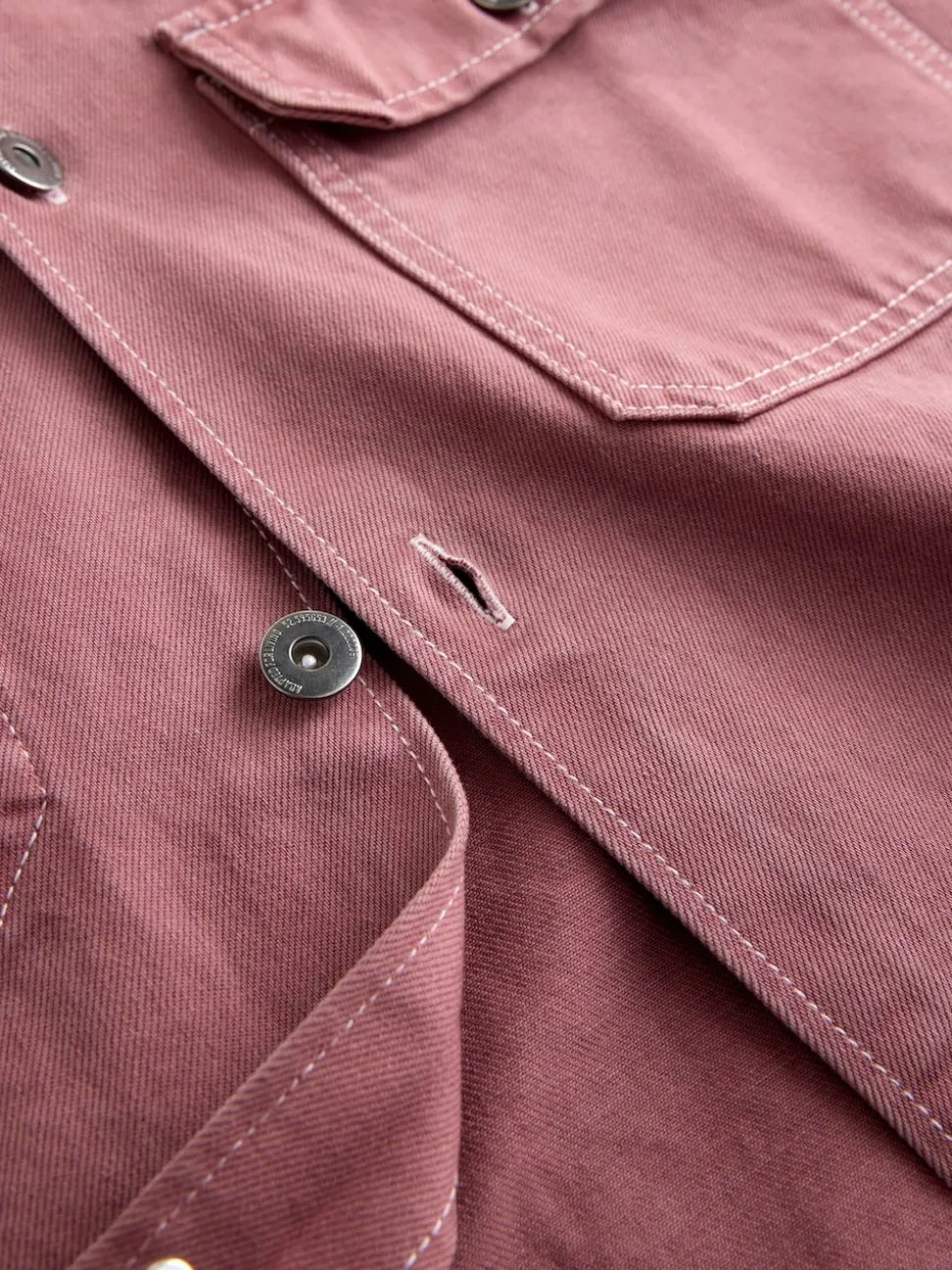 Pink Canvas Shacket Overshirt