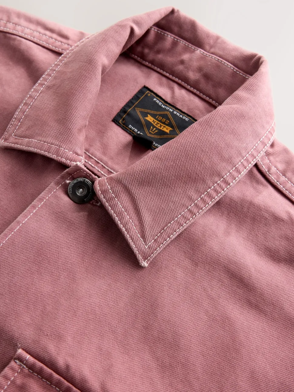 Pink Canvas Shacket Overshirt