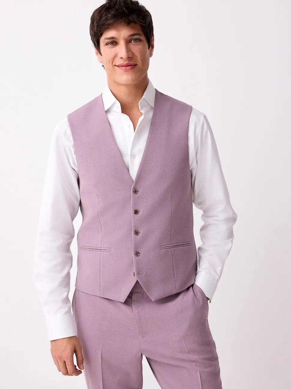 Pink Regular Fit Motionflex Stretch Waistcoat