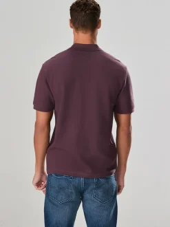 Pink Regular Fit Textured Smart Polo Shirt