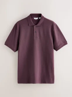 Pink Regular Fit Textured Smart Polo Shirt